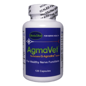 A bottle of agmavet is shown.